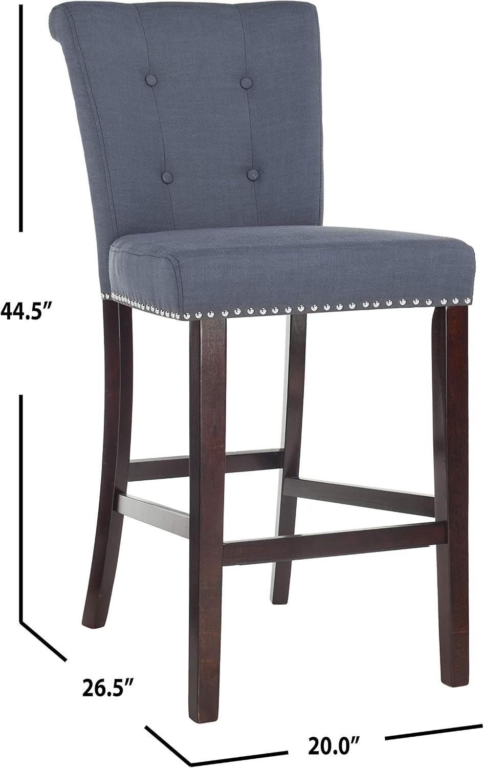 image:imageSafavieh Taylor Bar Stool Light GreyEspressoNavy Espresso