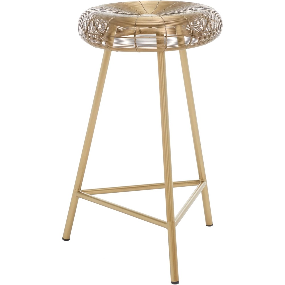 image:imageAddison Gold Wire Weaved Contemporary Counter Stool