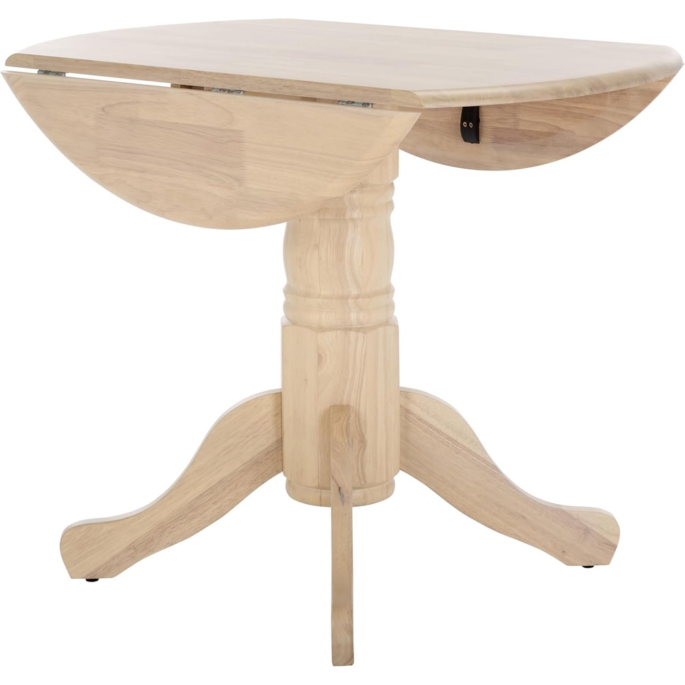 image:imageSAFAVIEH Furniture Dakari 22 36 Drop Leaf Dining Table Dark Walnut Compact Expandable Solid Wood Kitchen Table for Small Spaces DTB8500CWhite Washed