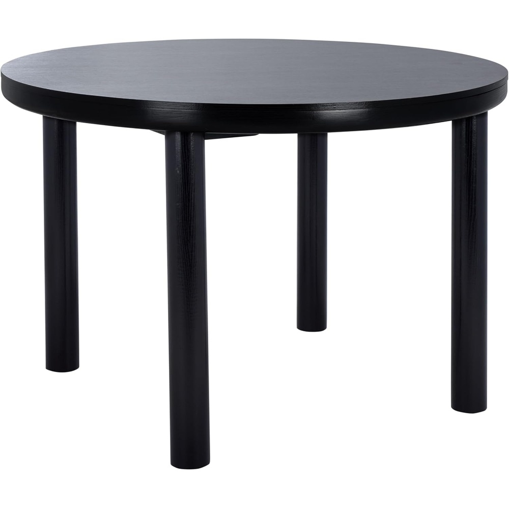 image:imageSAFAVIEH Home Collection Detroitee Black Round Dining Table Modern Wooden Design Seats up to 4 DTB6400BBlack