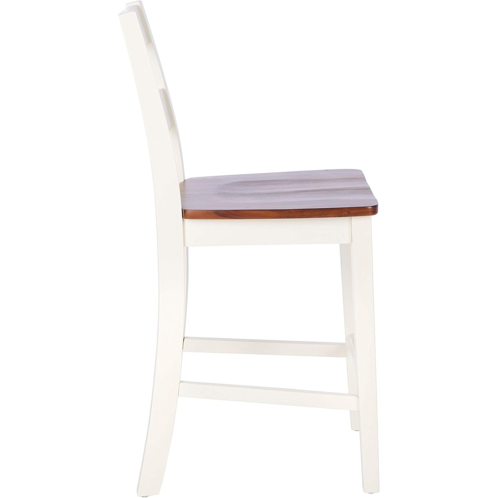 image:imageSAFAVIEH Home Collection Yuri White and Natural 24inch Counter Stool Set of 2