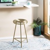 Addison Gold Wire Weaved Contemporary Counter Stool