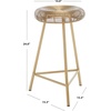 Addison Gold Wire Weaved Contemporary Counter Stool