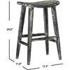 SAFAVIEH BST1000A Counter Stool, One Size, Black/White