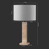 SAFAVIEH Couture Collection Hannabeth Travertine/Black 27-inch Dimmable Table Lamp for Bedroom Living Room Home Office Desk Nightstand
