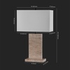 SAFAVIEH Couture Collection Jennabriana Travertine/Black 26-inch Dimmable Table Lamp for Bedroom Living Room Home Office Desk Nightstand