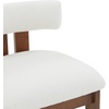 SAFAVIEH Couture Collection Macey Ivory/Walnut Boucle 26-inch Seat Height Counter Stool