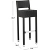SAFAVIEH FOX5212A Collection Landry Black Indoor/Outdoor Bar Stool(Black)