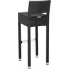 SAFAVIEH FOX5212A Collection Landry Black Indoor/Outdoor Bar Stool(Black)