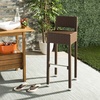 SAFAVIEH FOX5212A Collection Landry Black Indoor/Outdoor Bar Stool(Brown)