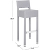 SAFAVIEH FOX5212A Collection Landry Black Indoor/Outdoor Bar Stool(Grey)