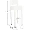 SAFAVIEH FOX5212A Collection Landry Black Indoor/Outdoor Bar Stool(White)