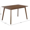 SAFAVIEH Furniture – Amelin Dining Table – Walnut Wood – Modern Rectangular Dining Table – Ideal for Dining Room, Kitchen, 47.2″ W x 31.5″ D x 29.5″ H (DTB4302A)(Walnut)