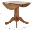 SAFAVIEH Furniture – Dakari 22″- 36″ Drop Leaf Dining Table – Dark Walnut Compact Expandable Solid Wood Kitchen Table for Small Spaces (DTB8500C)(Dark Walnut)