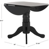 SAFAVIEH Furniture – Dakari 22″- 36″ Drop Leaf Dining Table – Dark Walnut Compact Expandable Solid Wood Kitchen Table for Small Spaces (DTB8500C)(Matte Black)