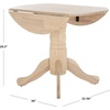 SAFAVIEH Furniture – Dakari 22″- 36″ Drop Leaf Dining Table – Dark Walnut Compact Expandable Solid Wood Kitchen Table for Small Spaces (DTB8500C)(White Washed)