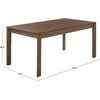 SAFAVIEH Furniture – Melo Dining Table – Walnut Wood Dining Table – Rectangular Kitchen & Dining Room Table, Fully Assembled, 65″ W x 35.4″ D x 30″ H (DTB4305A)(Walnut)