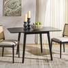 SAFAVIEH Home Collection – Damarius White Washed Solid Wood Drop Leaf Dining Table, Space-Saving Modern Design, Seats up to 4 (DTB8501B)(Matte Black)