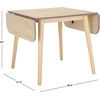 SAFAVIEH Home Collection – Damarius White Washed Solid Wood Drop Leaf Dining Table, Space-Saving Modern Design, Seats up to 4 (DTB8501B)(White Washed)