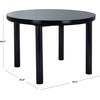 SAFAVIEH Home Collection – Detroitee Black Round Dining Table, Modern Wooden Design, Seats up to 4 (DTB6400B)(Black)