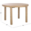 SAFAVIEH Home Collection – Detroitee Black Round Dining Table, Modern Wooden Design, Seats up to 4 (DTB6400B)(Oak)