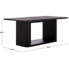 SAFAVIEH Home Collection – Howard Natural Oak Wood Dining Table, Modern Rectangle Pedestal Base, Contemporary Design (SFV7250A)(Black)