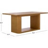 SAFAVIEH Home Collection – Howard Natural Oak Wood Dining Table, Modern Rectangle Pedestal Base, Contemporary Design (SFV7250A)(Natural)