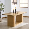 SAFAVIEH Home Collection – Howard Natural Oak Wood Dining Table, Modern Rectangle Pedestal Base, Contemporary Design (SFV7250A)(Natural)