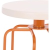 SAFAVIEH Home Collection – Osamu Cream & Orange 25-Inch Round Top Counter Stool, Modern Metal Base, Fully Assembled (FOX3257A)(Cream/Orange)