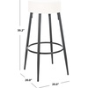 SAFAVIEH Home Collection Bohden Navy Velvet/Black 24-inch Round Kitchen Breakfast Nook Island Dining Pub Bar Stool(Ivory / Black)