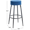 SAFAVIEH Home Collection Bohden Navy Velvet/Black 24-inch Round Kitchen Breakfast Nook Island Dining Pub Bar Stool(Navy / Black)