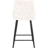 SAFAVIEH Home Collection Kelsey Shale Velvet/Black 24-inch Kitchen Breakfast Nook Island Dining Pub Counter Stool(Beige / Black)