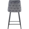 SAFAVIEH Home Collection Kelsey Shale Velvet/Black 24-inch Kitchen Breakfast Nook Island Dining Pub Counter Stool(Shale / Black)