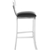 Safavieh American Homes Collection Zoey Black Stainless Steel Cross Back 39-inch Bar Stool(Black)