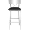Safavieh American Homes Collection Zoey Black Stainless Steel Cross Back 39-inch Bar Stool(Black)