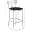 Safavieh American Homes Collection Zoey Black Stainless Steel Cross Back 39-inch Bar Stool(Black)