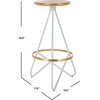 Safavieh Galexia Bar Stool, Gold/White(Gold / White)