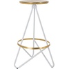 Safavieh Galexia Bar Stool, Gold/White(Gold / White)