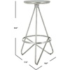 Safavieh Galexia Bar Stool, Gold/White(Silver / Leaf)