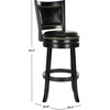 Safavieh Home Collection Lazzaro Sierra Brown 29-inch Bar Stool(Black)