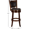 Safavieh Home Collection Lazzaro Sierra Brown 29-inch Bar Stool(Espresso/Brown)