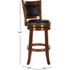 Safavieh Home Collection Lazzaro Sierra Brown 29-inch Bar Stool(Walnut/Brown)