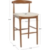 Safavieh Home Collection Lionel Retro Black/Cream Cushion 30-inch Bar Stool(Walnut/Cream)