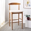 Safavieh Home Collection Lionel Retro Black/Cream Cushion 30-inch Bar Stool(Walnut/Cream)