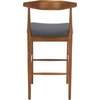 Safavieh Home Collection Lionel Retro Black/Cream Cushion 30-inch Bar Stool(Walnut/Dark Grey)