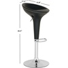 Safavieh Home Collection Shedrack Black Adjustable Swivel Gas Lift 23.2-31.7-inch Bar Stool(Black)
