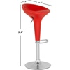 Safavieh Home Collection Shedrack Black Adjustable Swivel Gas Lift 23.2-31.7-inch Bar Stool(Red)