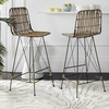 Safavieh Minerva Bar Stool, Chocolate(Natural / Black)