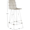 Safavieh Minerva Bar Stool, Chocolate(White / White)