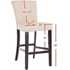 Safavieh Taylor Bar Stool, Light Grey/Espresso(Beige / Espresso)